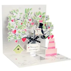 KARNET OKOLICZNOŚCIOWY 3D WEDDING TREE