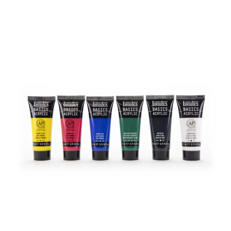 FARBY AKRYLOWE LIQUITEX BASIC 6 SZTUK 22 ML