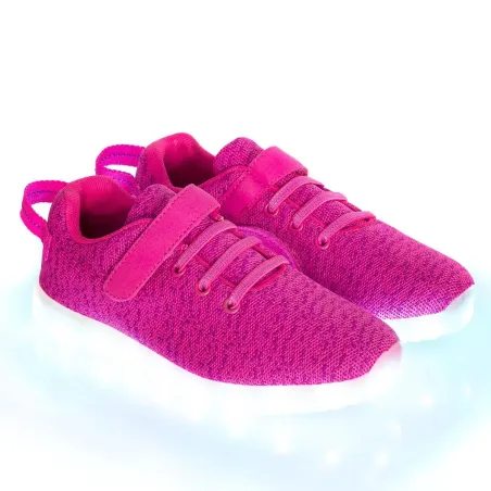 SPORTOWE BUTY DZIEWCZĘCE RÓŻOWO-FIOLETOWE Z PODESZWĄ LED ROZMIAR 28 COOL CLUB II GATUNEK