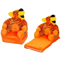 PLUSZOWY FOTEL ROZKŁADANY SOFA TYGRYSEK