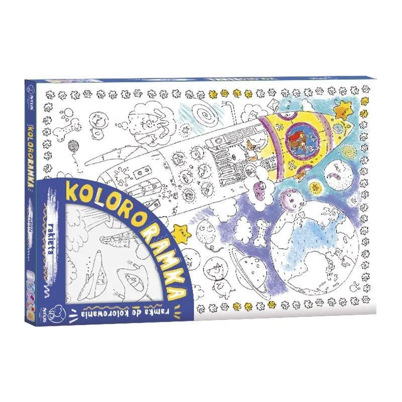 KOLOROWANKA W RAMCE DO ZAWIESZENIA RAKIETA 5+