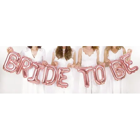 BALON FOLIOWY BRIDE TO BE RÓŻOWE ZŁOTO 340 X 35 CM
