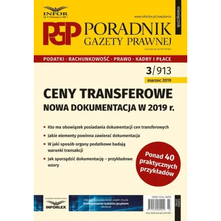 Ceny Transferowe. Nowa Dokumentacja W 2019 R. Poradnik Gazety Prawnej 3/2019 Ceny Transferowe. Nowa Dokumentacja W 2019 R. Poradnik Gazety Prawnej 3/2019