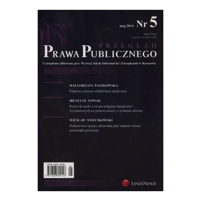 PRZEGLĄD PRAWA PUBLICZNEGO 5/2014