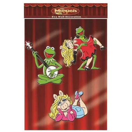 NAKLEJKI NA ŚCIANĘ ŚWINKA PIGGI I KERMIT 