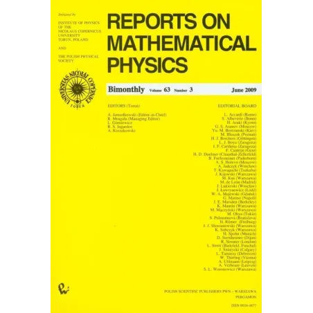 Reports On Mathematical Physics 63/3 2009 Kraj