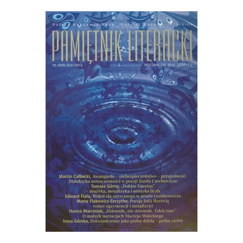 PAMIĘTNIK LITERACKI 2/2012 ZESZYT 2