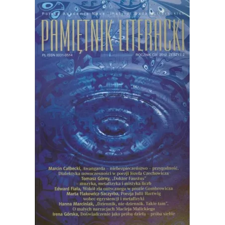 PAMIĘTNIK LITERACKI 2/2012 ZESZYT 2