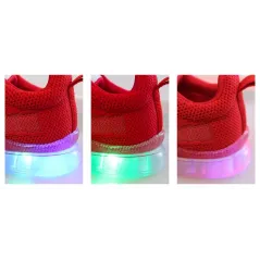 Sportowe Adidasy Na Rzep Led Czerwone Rozmiar 24