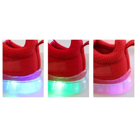 Sportowe Adidasy Na Rzep Led Czerwone Rozmiar 24