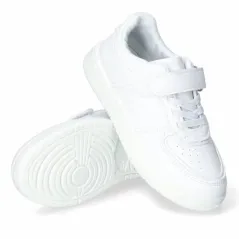 BUTY SPORTOWE DZIECĘCE NA RZEP BIAŁE ROZMIAR 22