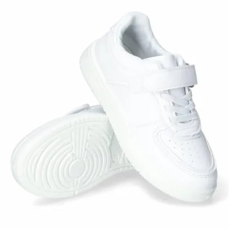 BUTY SPORTOWE DZIECĘCE NA RZEP BIAŁE ROZMIAR 22