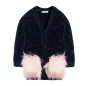 Sweter Dziewczęcy Rozpinany Granatowy Futerkowe Kieszenie 152Cm Cool Club