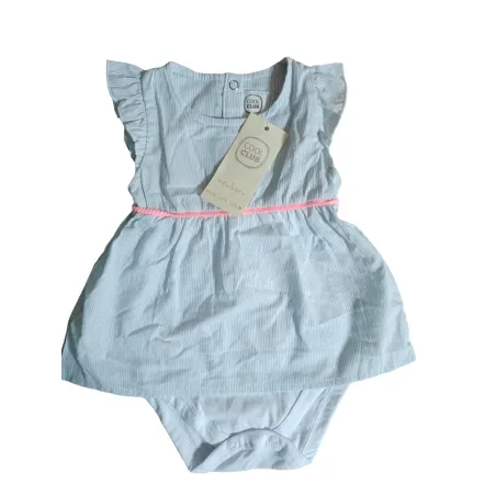 Body Dziewczęce Z Sukienką Na Krótki Rękaw Paski 62Cm Cool Club Body Dziewczęce Z Sukienką Na Krótki Rękaw Paski 62Cm Cool Club