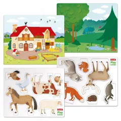 UKŁADANKA MAGNETYCZNA MONTESSORI ZABAWA ZE ŚRODOWISKIEM 3+