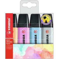 ZAKREŚLACZ STABILO BOSS ORIGINAL PASTEL ETUI 4 SZT STABILO