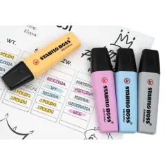 ZAKREŚLACZ STABILO BOSS ORIGINAL PASTEL ETUI 4 SZT STABILO