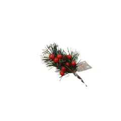 GAŁĄZKA DEKORACYJNA CZERWONA 14 CM