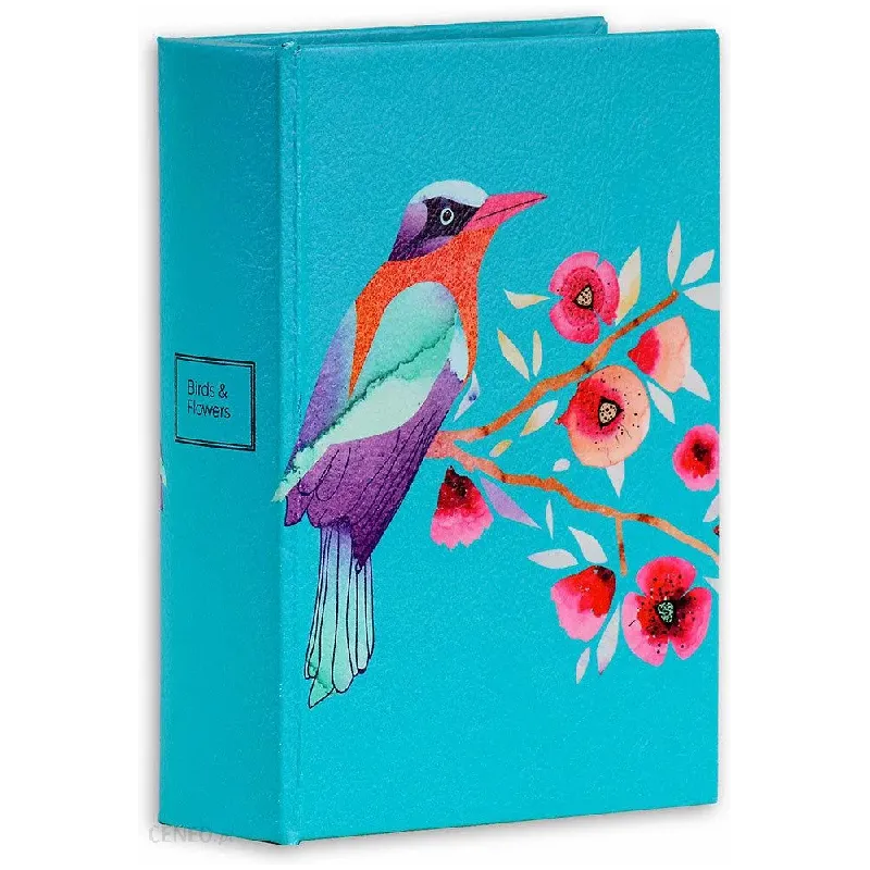 PUDEŁKO DEKORACYJNE KSIĄŻKA BIRDS & FLOWERS 18 X 12.5 CM II GATUNEK