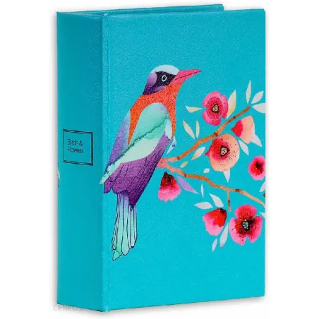 PUDEŁKO DEKORACYJNE KSIĄŻKA BIRDS & FLOWERS 18 X 12.5 CM II GATUNEK