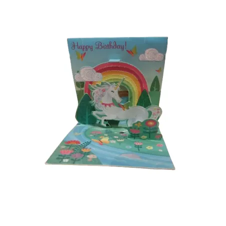 KARNET OKOLICZNOŚCIOWY HAPPY BIRTHDAY 3D 7.5 X 7.5 CM