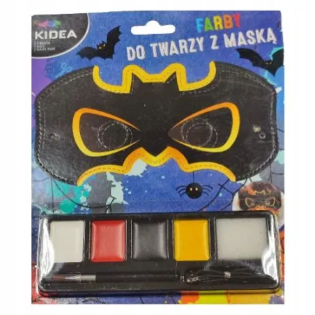 ZESTAW FARB DO MALOWANIA TWARZY Z MASKĄ BATMAN 4+