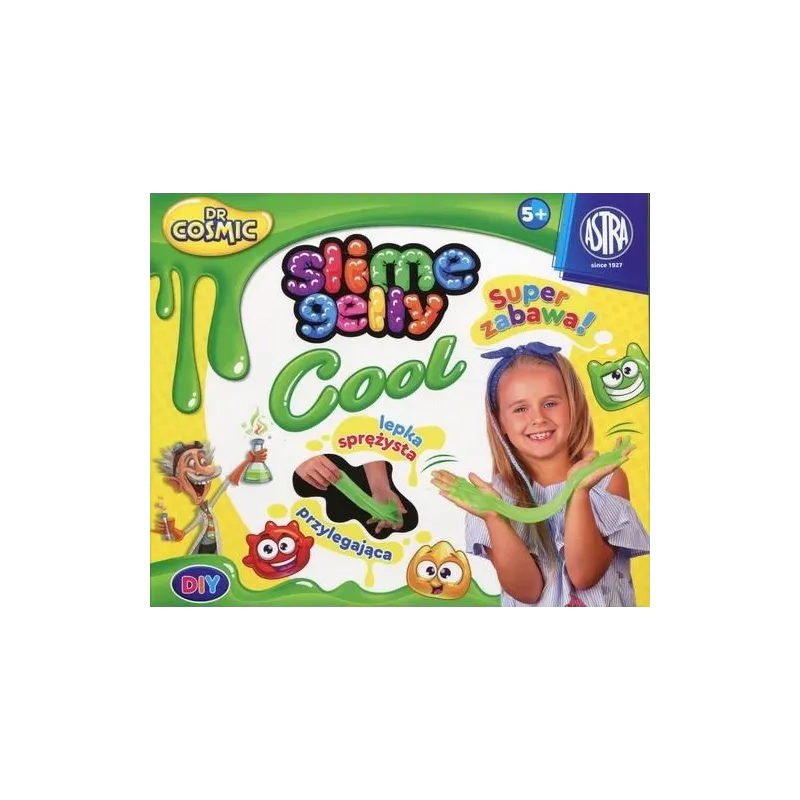 ZESTAW DO SAMODZIELNEGO WYKONANIA MASY ŻELOWEJ SLIME DR COSMIC SLIME ZIELONY 5+