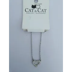 NASZYJNIK SERCE Z CYRKONIAMI CAT&CAT