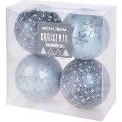 BOMBKI OSZRONIONE NIEBIESKIE 4 SZT