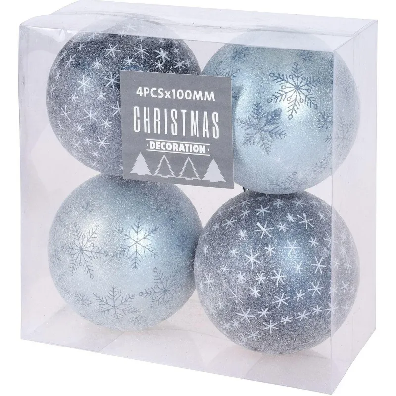 BOMBKI OSZRONIONE NIEBIESKIE 4 SZT