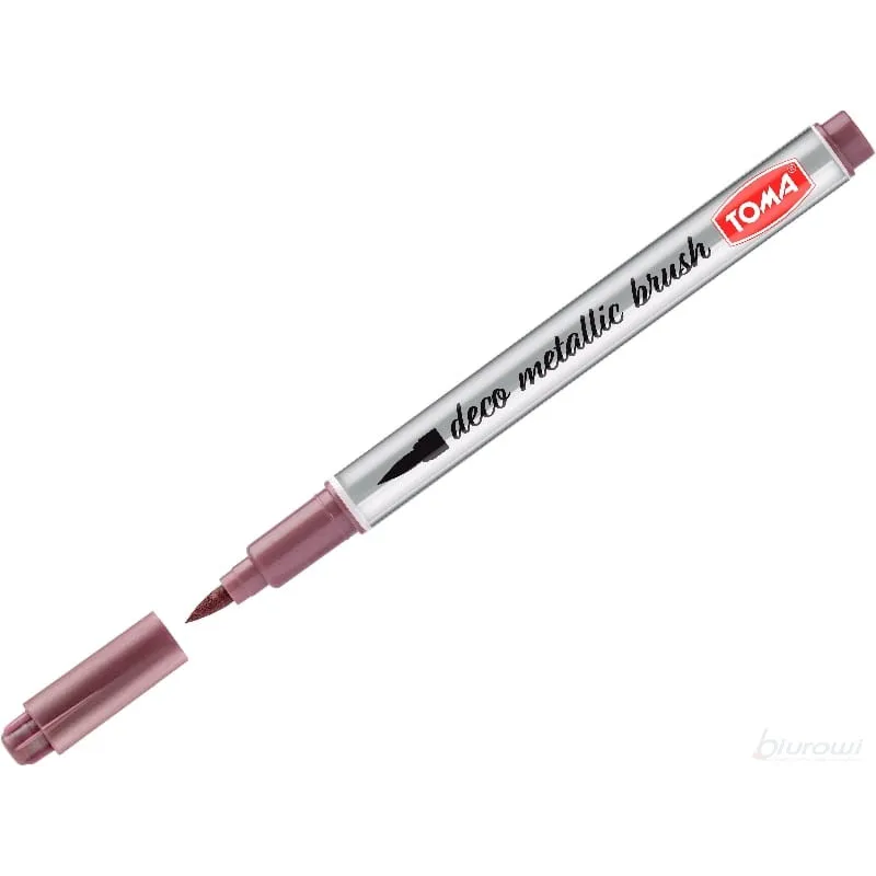 MARKER PERMANENTNY METALLIC BRUSH CZERWONY TOMA