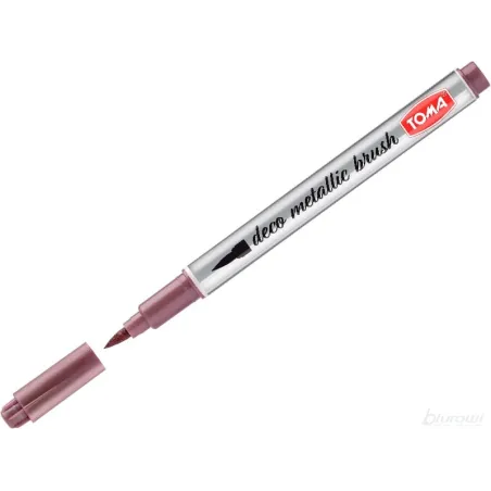 MARKER PERMANENTNY METALLIC BRUSH CZERWONY TOMA