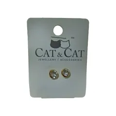 KOLCZYKI DIAMENCIKI WKRĘTKI CAT&CAT