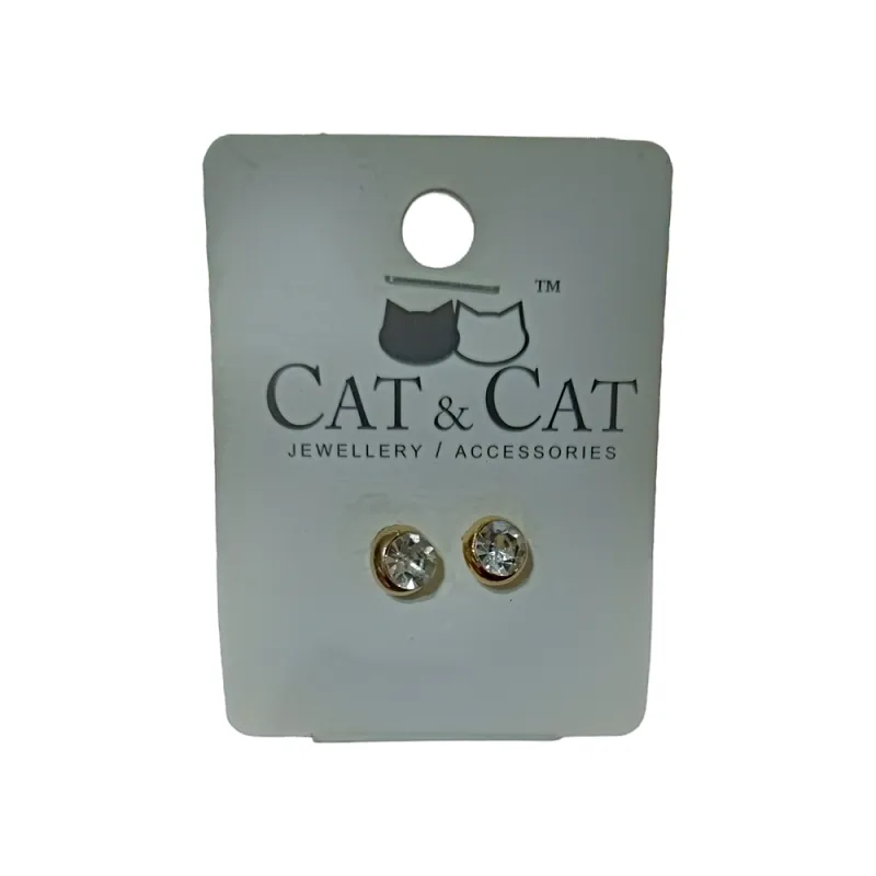 KOLCZYKI DIAMENCIKI WKRĘTKI CAT&CAT