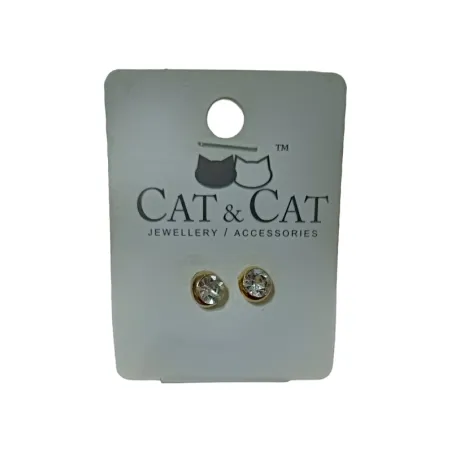 KOLCZYKI DIAMENCIKI WKRĘTKI CAT&CAT