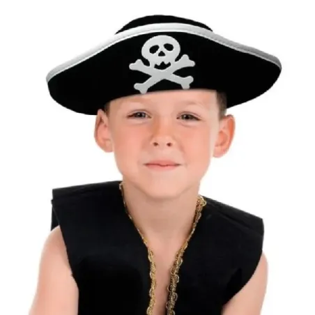 KAPELUSZ MAŁEGO PIRATA Z MOTYWEM TRUPIEJ CZASZKI 52 x 10 CM