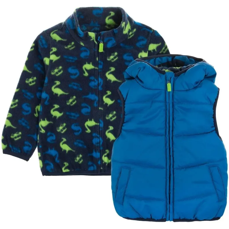 KOMPLET CHŁOPIĘCY BLUZA + BEZRĘKAWNIK 80CM COOL CLUB