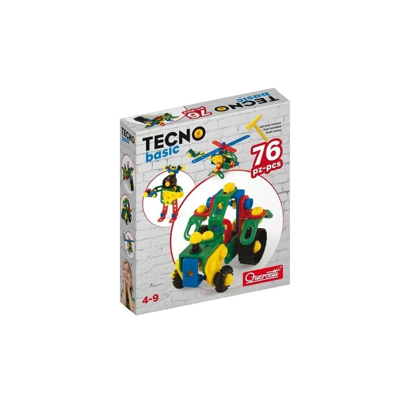 KONSTRUKCYJNY ZESTAW TECNO BASIC 76 ELEMENTÓW 4+