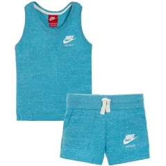 KOMPLET DZIEWCZĘCY T-SHIRT + SPODENKI 104-110CM 4-5 LAT NIKE