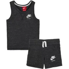 KOMPLET DZIEWCZĘCY SPODENKI + SPORTOWA KOSZULKA NIKE VINTAGE LITTLE GIRLS S 96-104CM