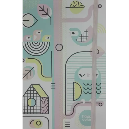 NOTES Z GUMKĄ SOWA 96 KARTEK A5
