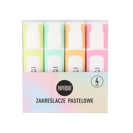 ZAKREŚLACZE PASTELOWE 4 KOLORY