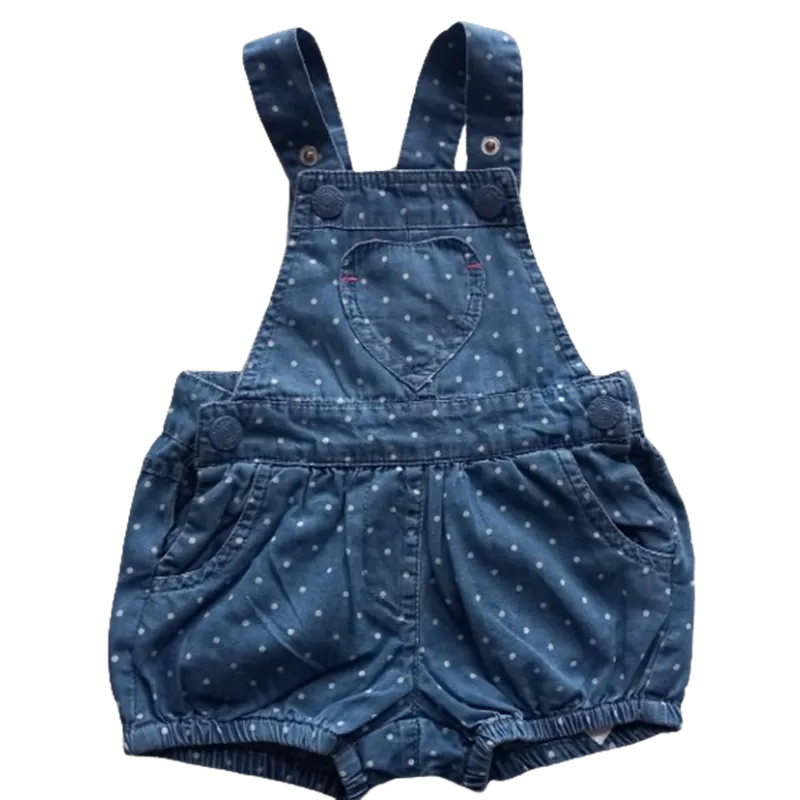 BAWEŁNIANE SPODENKI NA SZELKACH DLA DZIEWCZYNKI NIEBIESKIE W KROPKI 62CM COOL CLUB BAWEŁNIANE SPODENKI NA SZELKACH DLA DZIEWCZYNKI NIEBIESKIE W KROPKI 62CM COOL CLUB