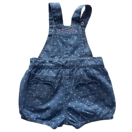 Bawełniane Spodenki Na Szelkach Dla Dziewczynki Niebieskie W Kropki 62Cm Cool Club