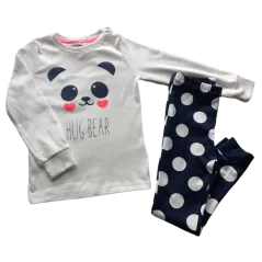 BAWEŁNIANA PIŻAMA DZIEWCZĘCA Z DŁUGIM RĘKAWEM HUG BEAR 104CM COOL CLUB