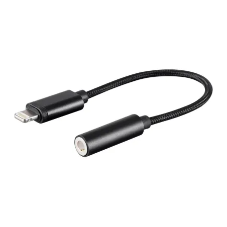 Adapter Przejściówka Iphone Lightning - Audio Jack 3.5 Mm Aux Czarny