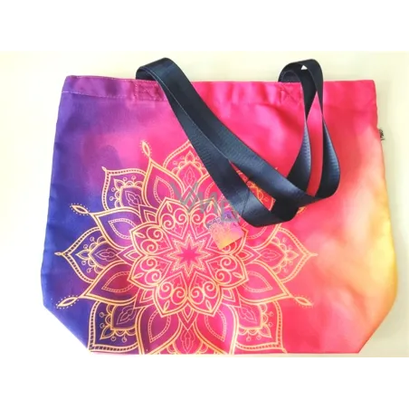 TORBA MATERIAŁOWA ZAPINANA NA SUWAK MANDALA 40 X 38 CM
