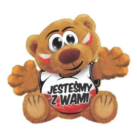 ZAWIESZKA NA SZYBĘ KIBIC BIAŁO-CZERWONY FUNNY BEAR