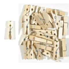 DREWNIANE MINI KLAMERKI DEKORACYJNE 3.5CM 24 SZTUKI