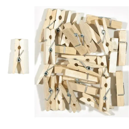 DREWNIANE MINI KLAMERKI DEKORACYJNE 3.5CM 24 SZTUKI